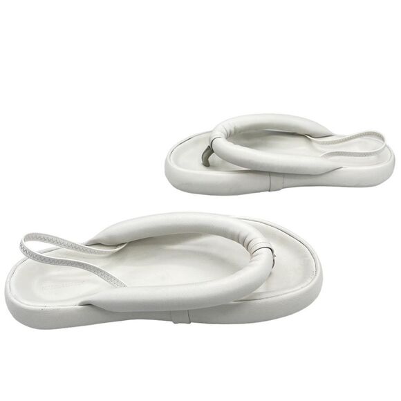 Isabel Marant Orene Leather Flatform Sandals White Size 10 - Picture 10 of 15